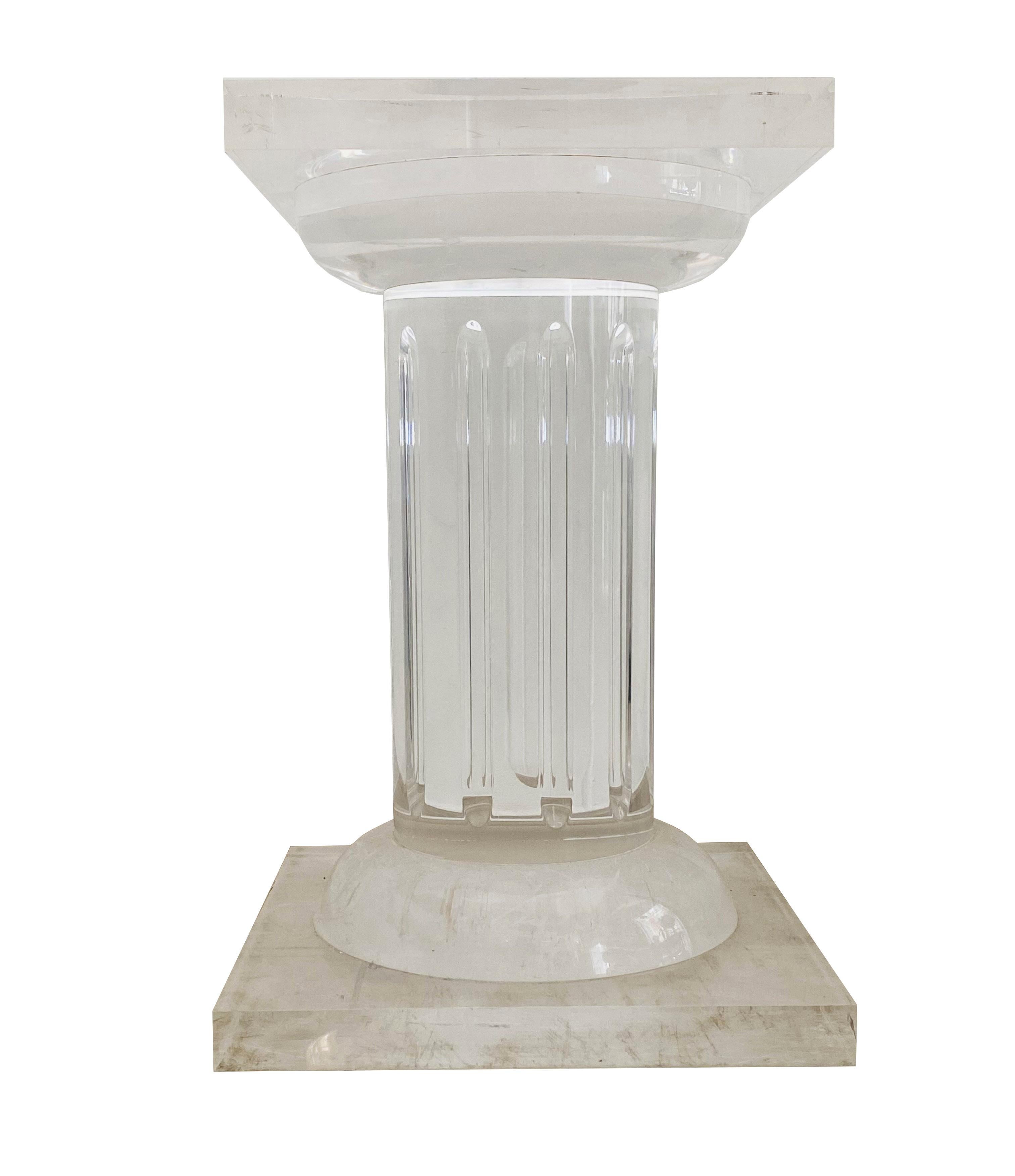 Mid-Century Modern Fabianart Metalcrylic Column or Table Base, Italy, 1970s