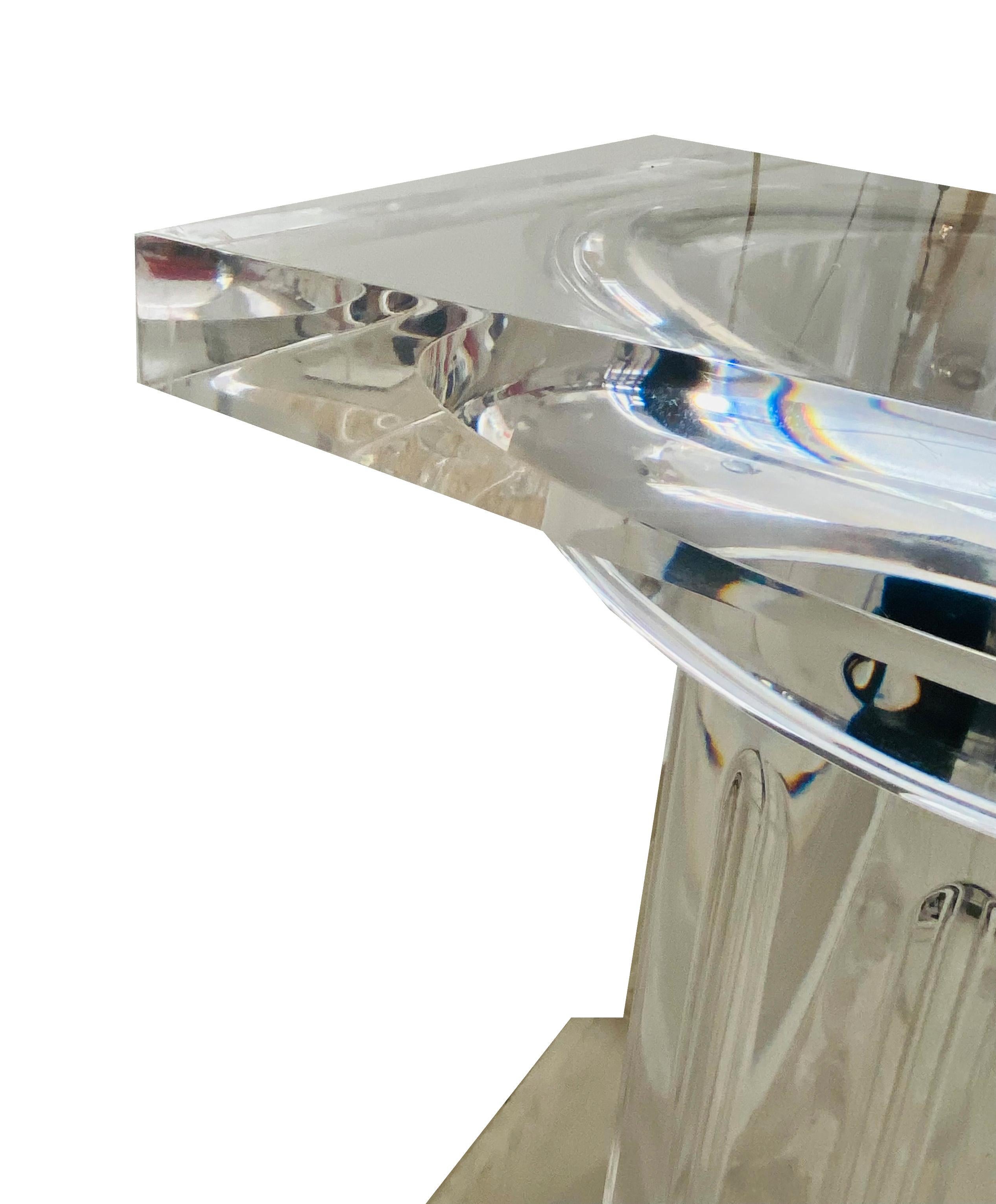 Italian Fabianart Metalcrylic Column or Table Base, Italy, 1970s