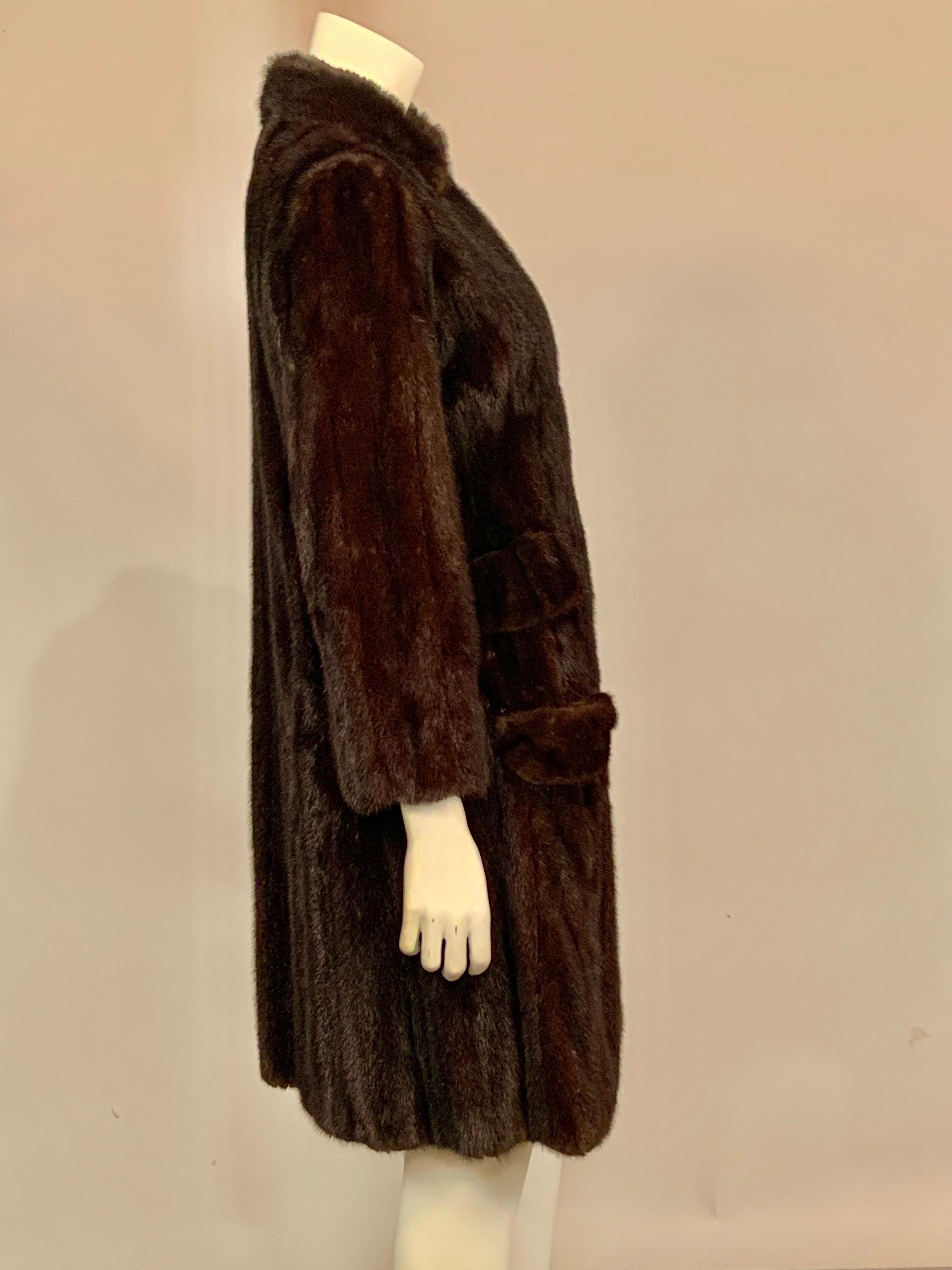 Black Fabiani Original Rome and Paris Vintage Mink Coat