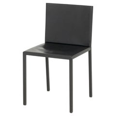 Fabien Baron for Capellini Anthracite Leather Side Chair