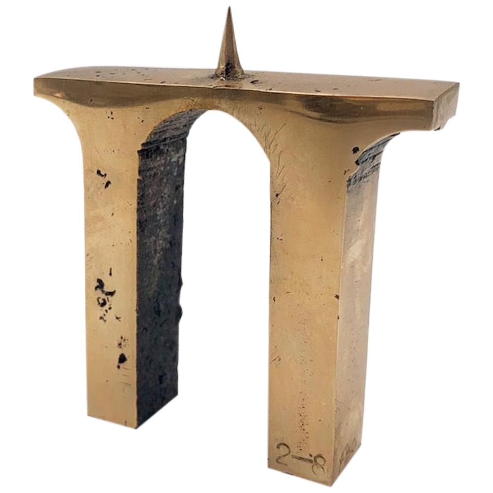Fabien Barrero Carsenat Arch Candleholder I in Bronze For Sale