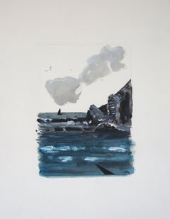 Ecueils - Watercolor, Contemporary Painting, Seaside