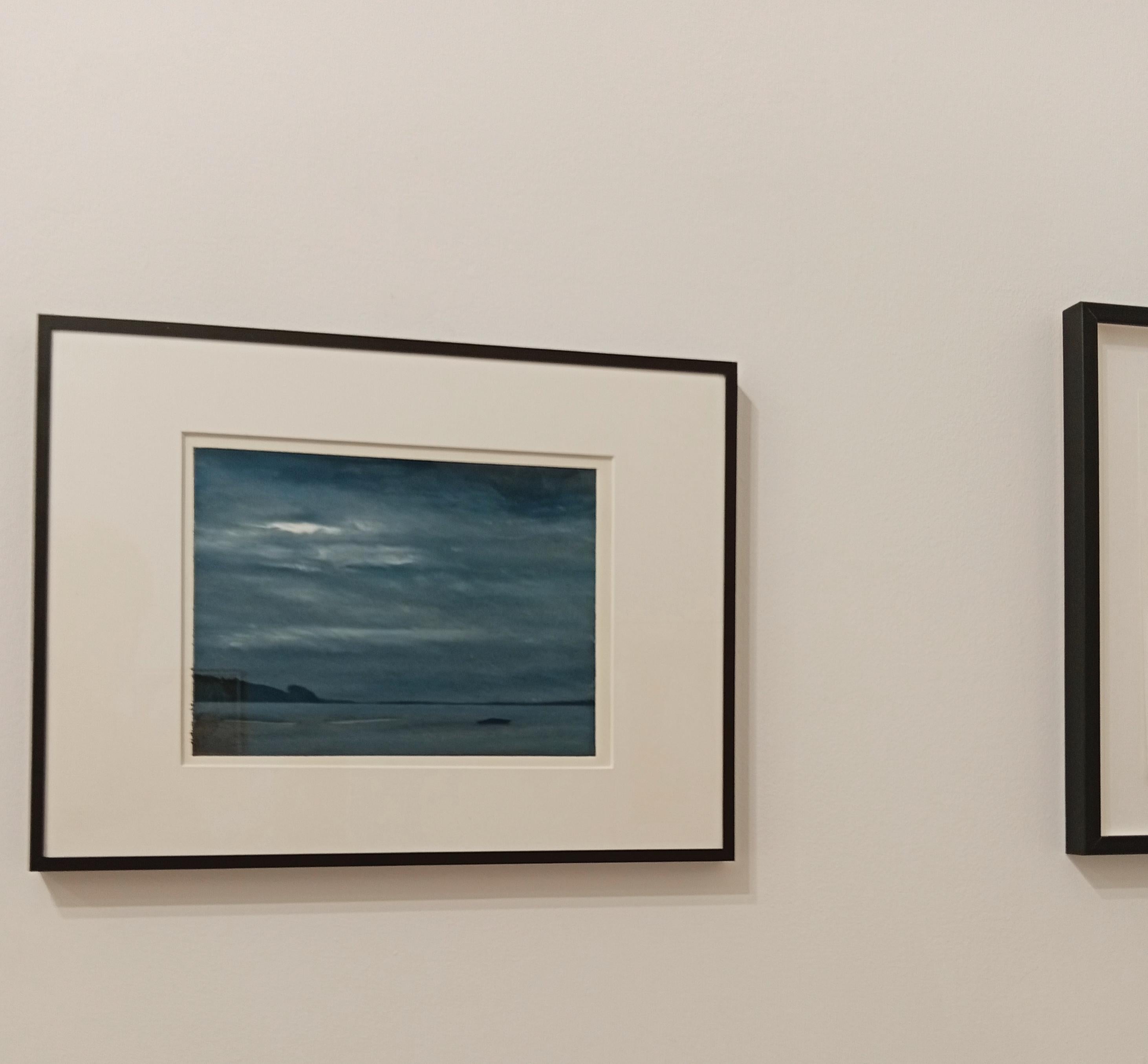 Épuisement du motif, Watercolor and Charcoal, Contemporary Marine Landscape, Sky For Sale 2