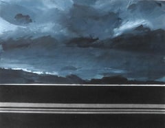 Horizon - Peinture, Aquarelle, Paysage de Côte de mer, Britany