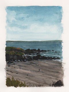 Only the Wind - Watercolour, Painting on paper, Landscape, Seaside