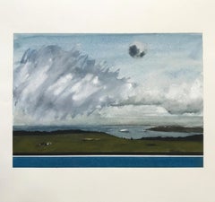 Sea Coast Landscape, Original Watercolour, Pastel, Gouache, Britany