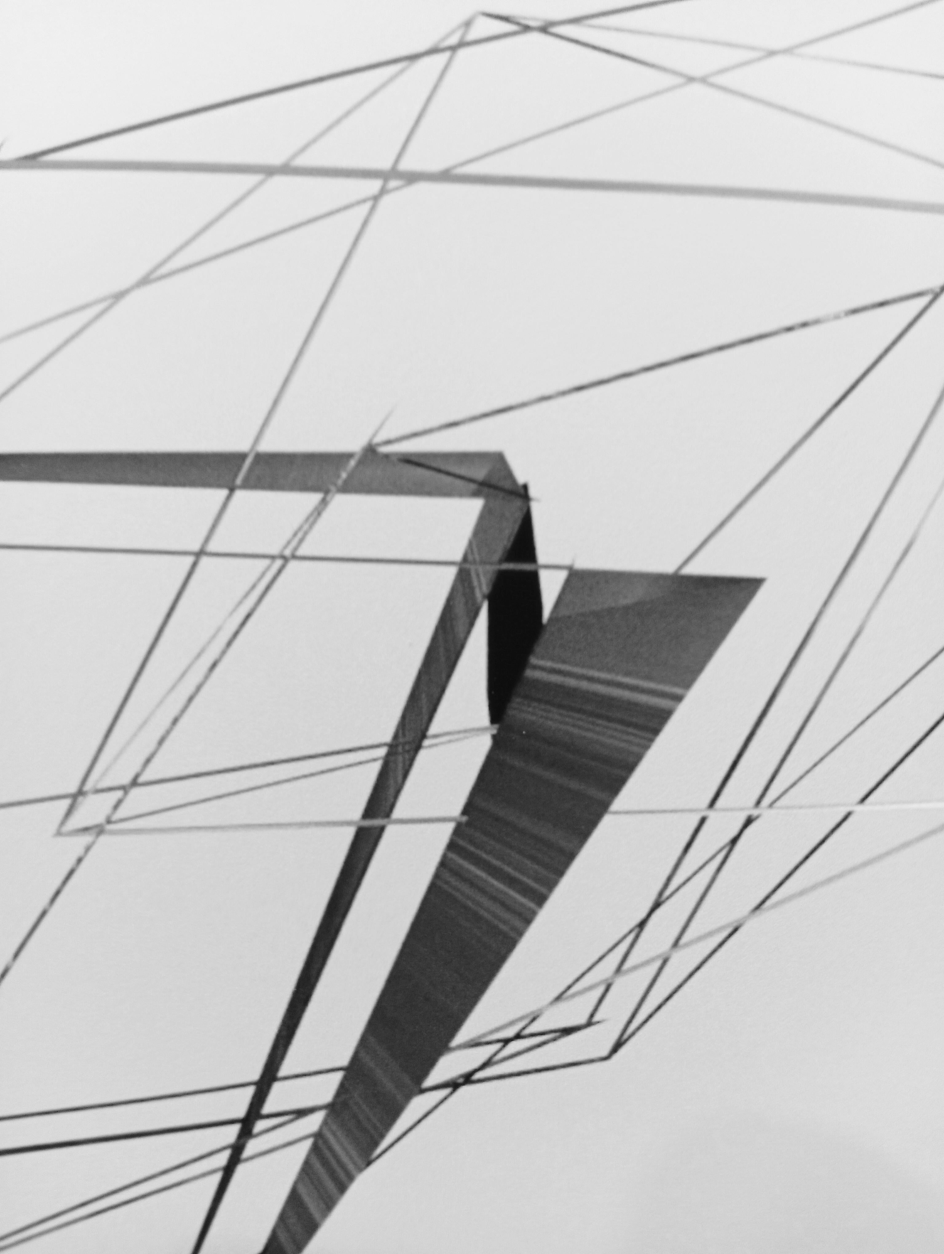 Contemporary Architectural Composition, Minimal Geometric Lines - Print by Fabien Granet