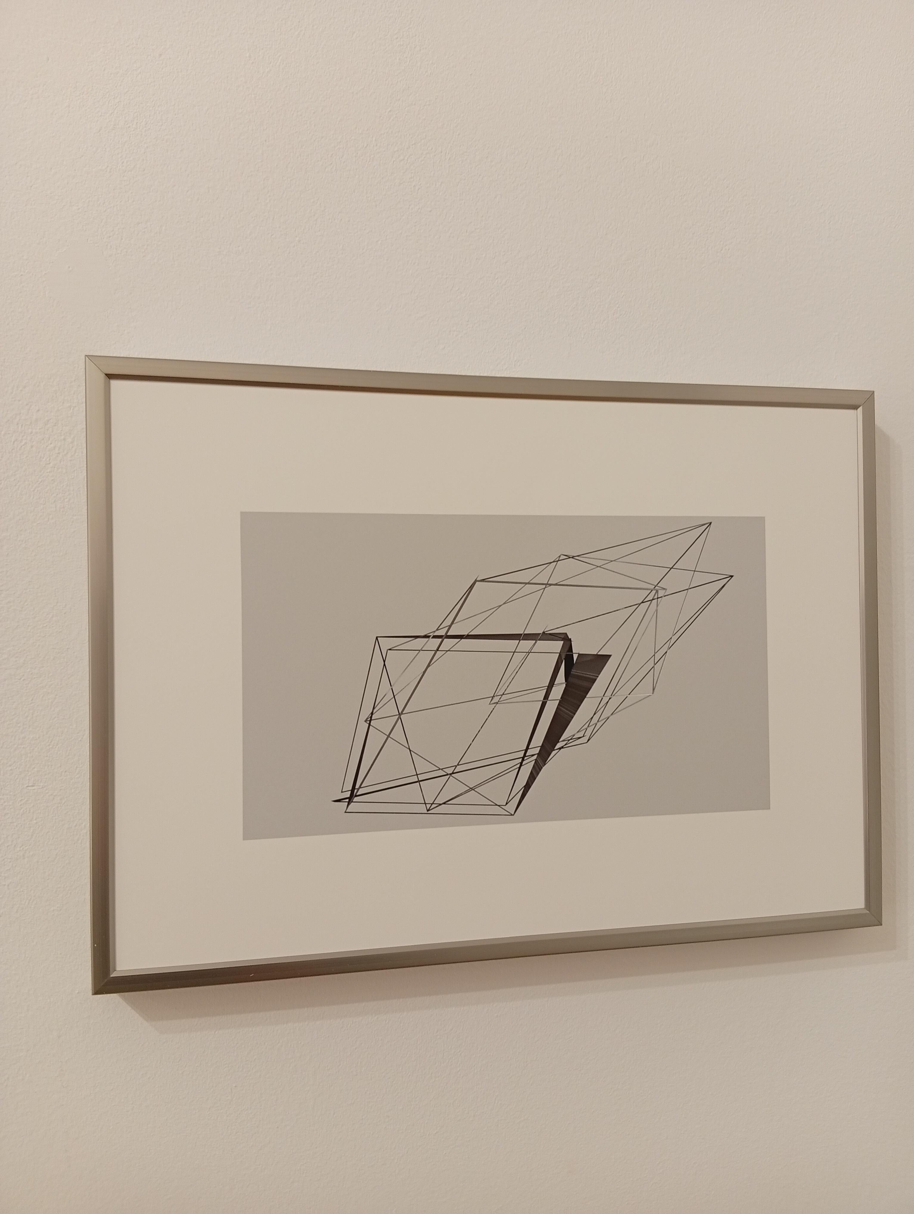 Medium : Archival pigment print on Archival Photographic paper 300Gsm.
Artist : Fabien Granet
Subject : Shift Scape (Title)
This contemporary artwork by Fabien Granet features a delicate network of geometric lines arranged in an architectural,