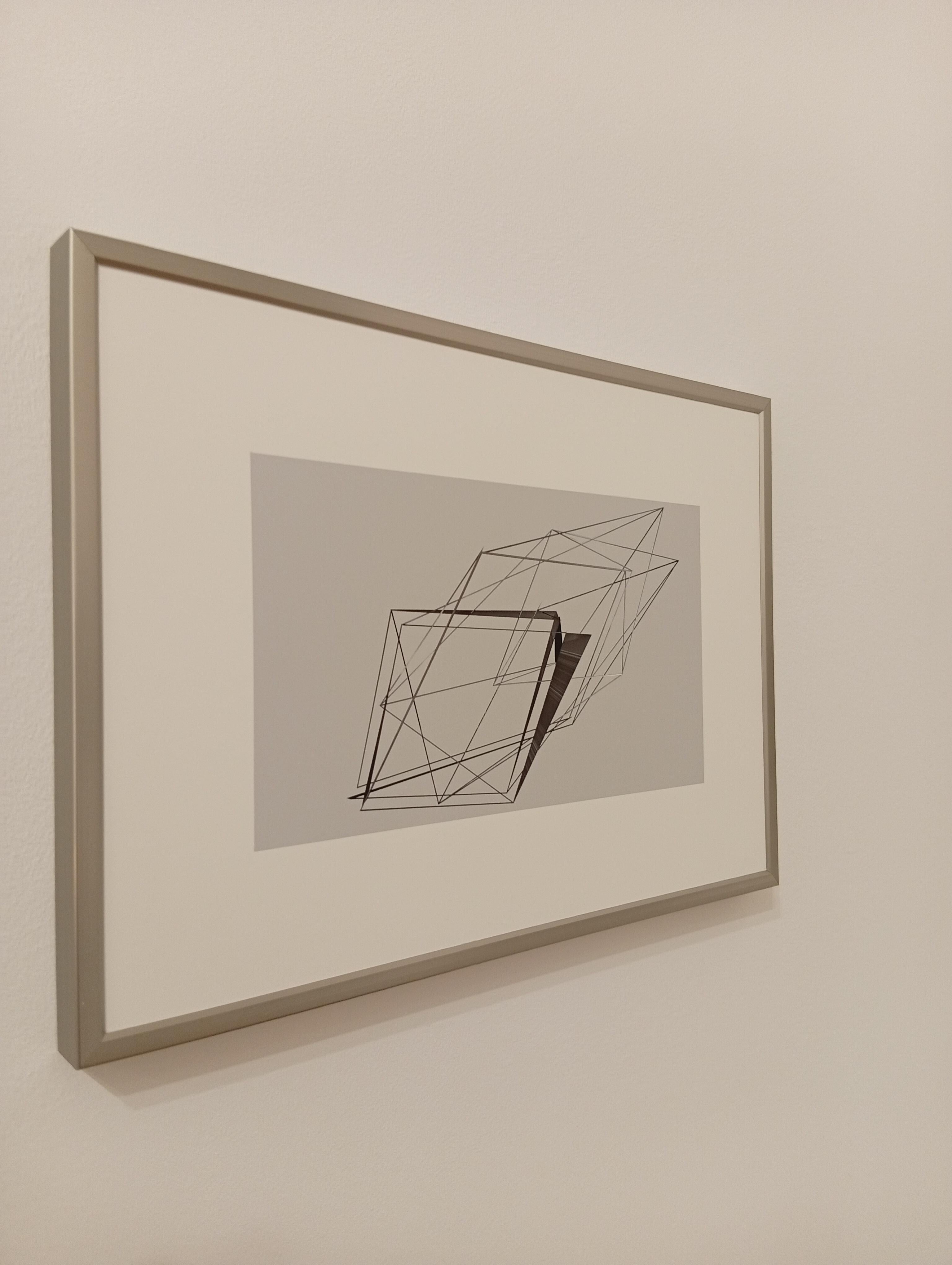 Contemporary Architectural Composition, Minimal Geometric Lines For Sale 2