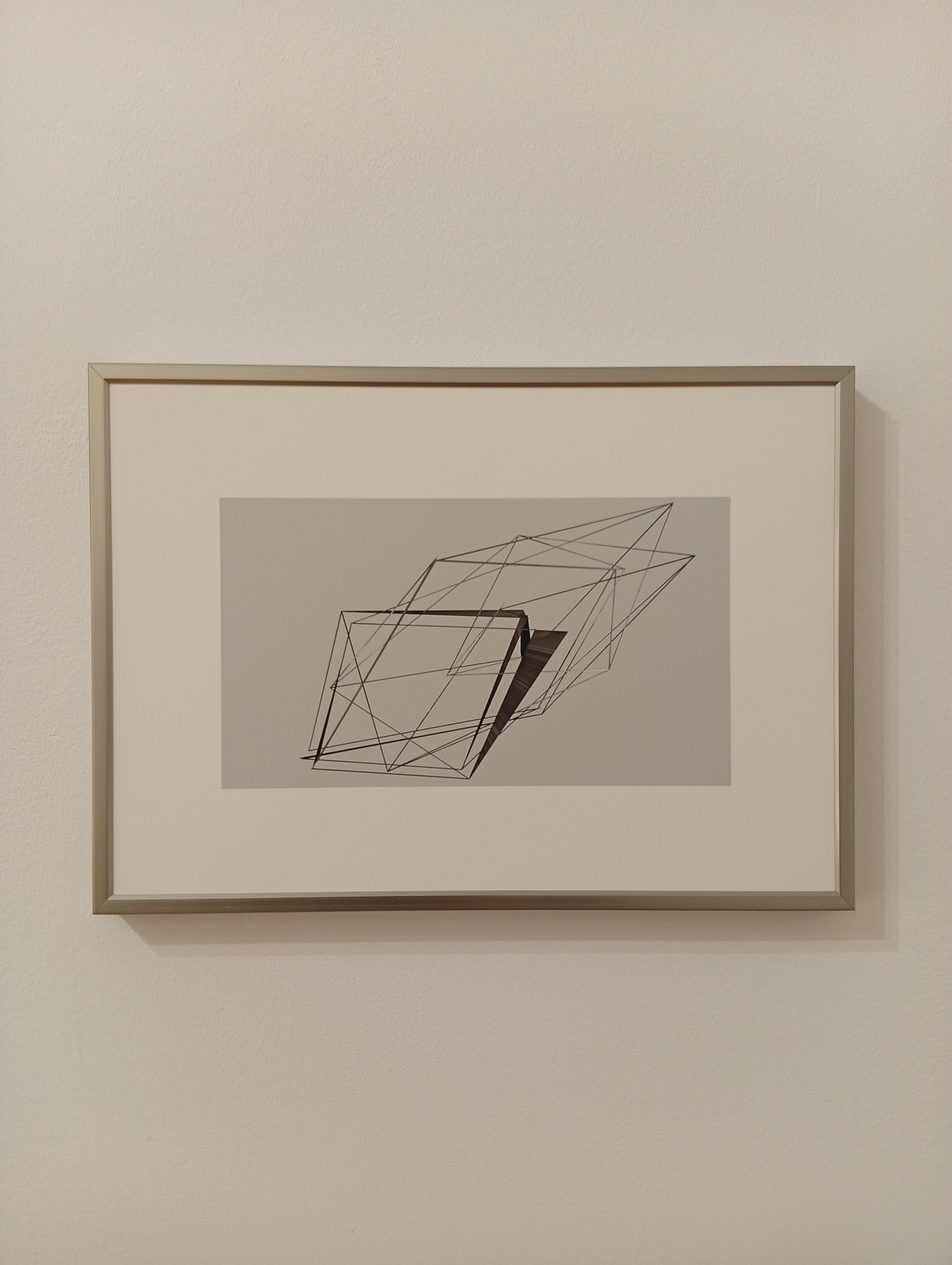 Contemporary Architectural Composition, Minimal Geometric Lines For Sale 3