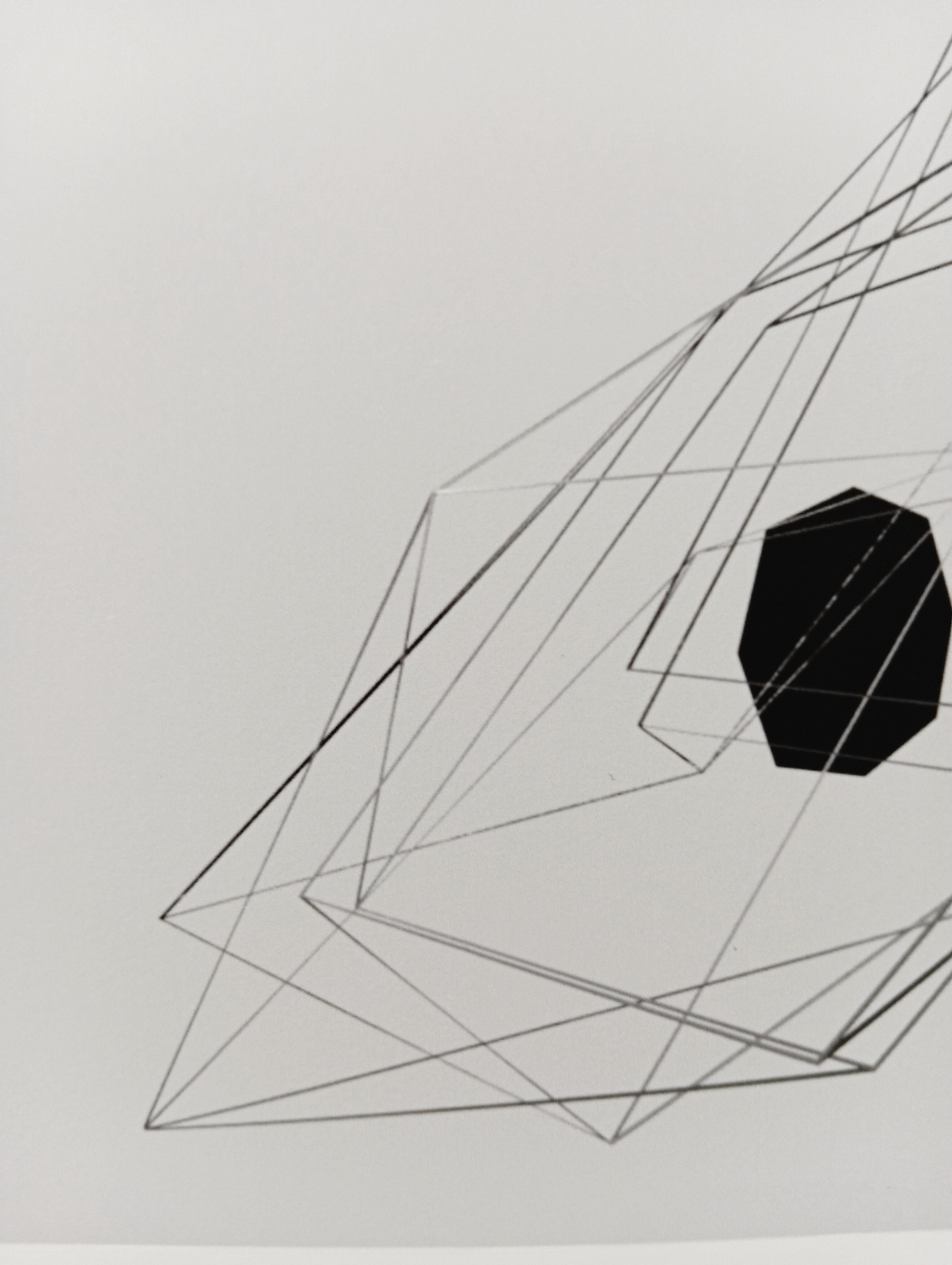 Shift Scape, Contemporary Architectural Composition, Minimal Geometric Lines - Print by Fabien Granet