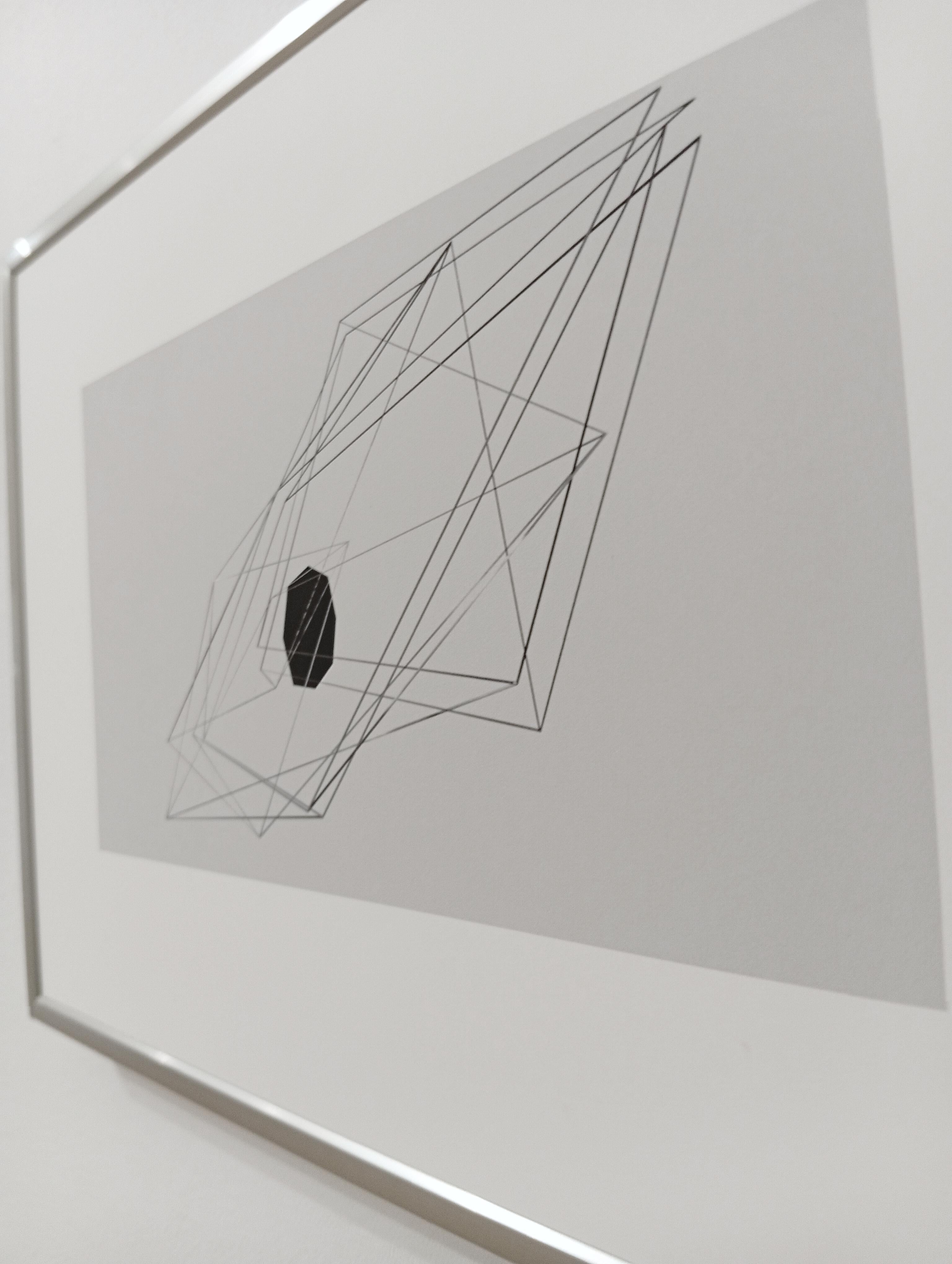 Shift Scape, Contemporary Architectural Composition, Minimal Geometric Lines For Sale 4