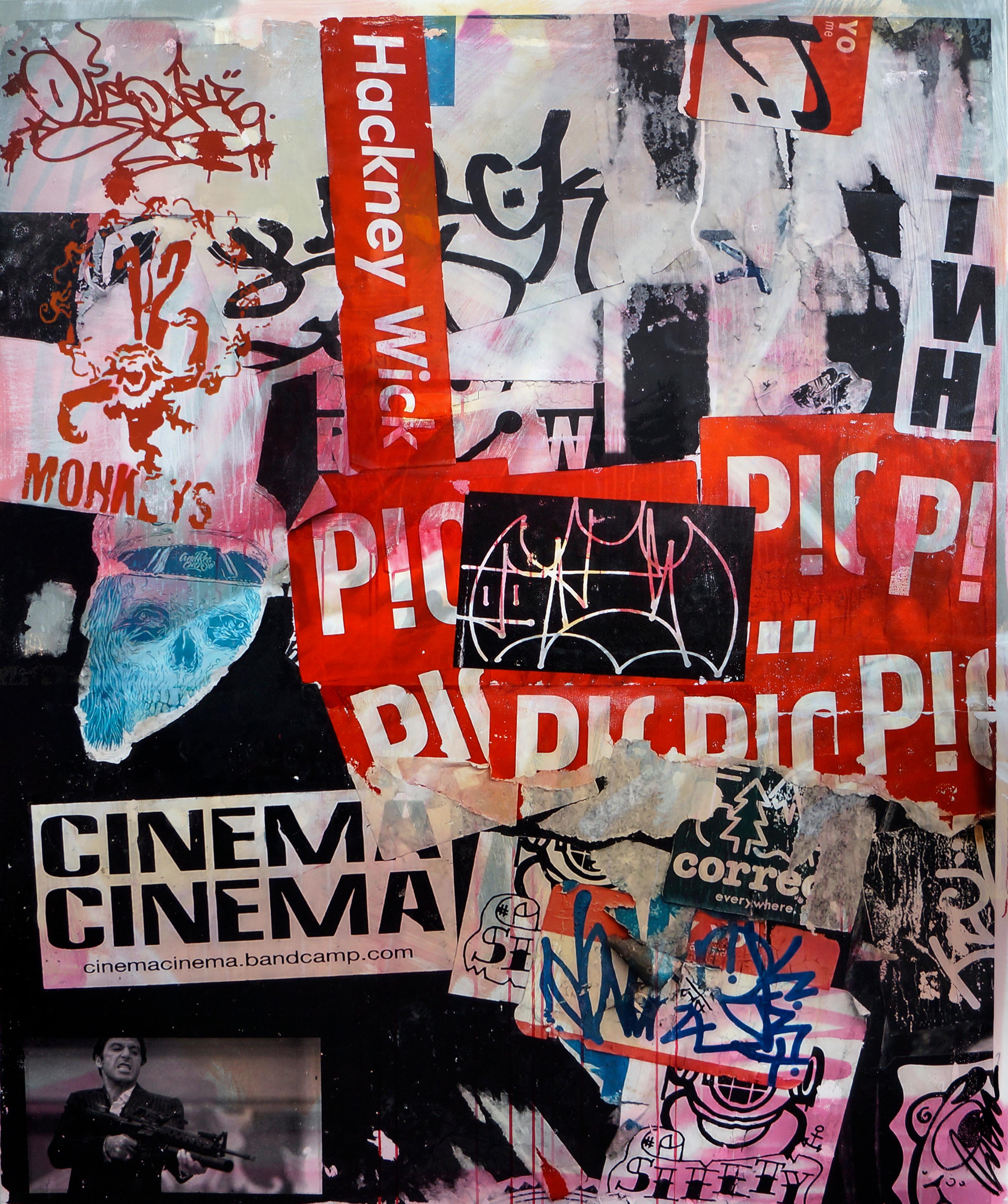 Fabien Rocca Figurative Painting - Cinema Cinema - Graffiti