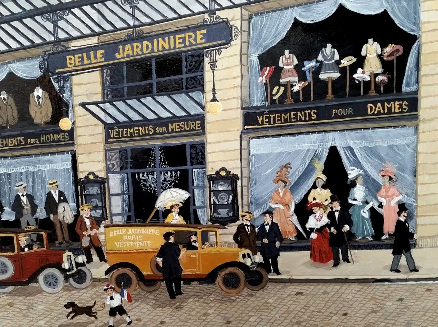 La Belle Jardinière, acrylic paint on board - Painting by Fabienne Delacroix