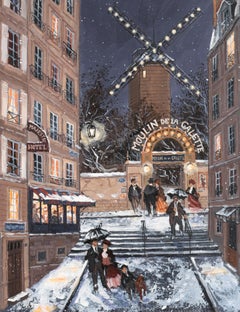 le moulin de la galette sous la neige