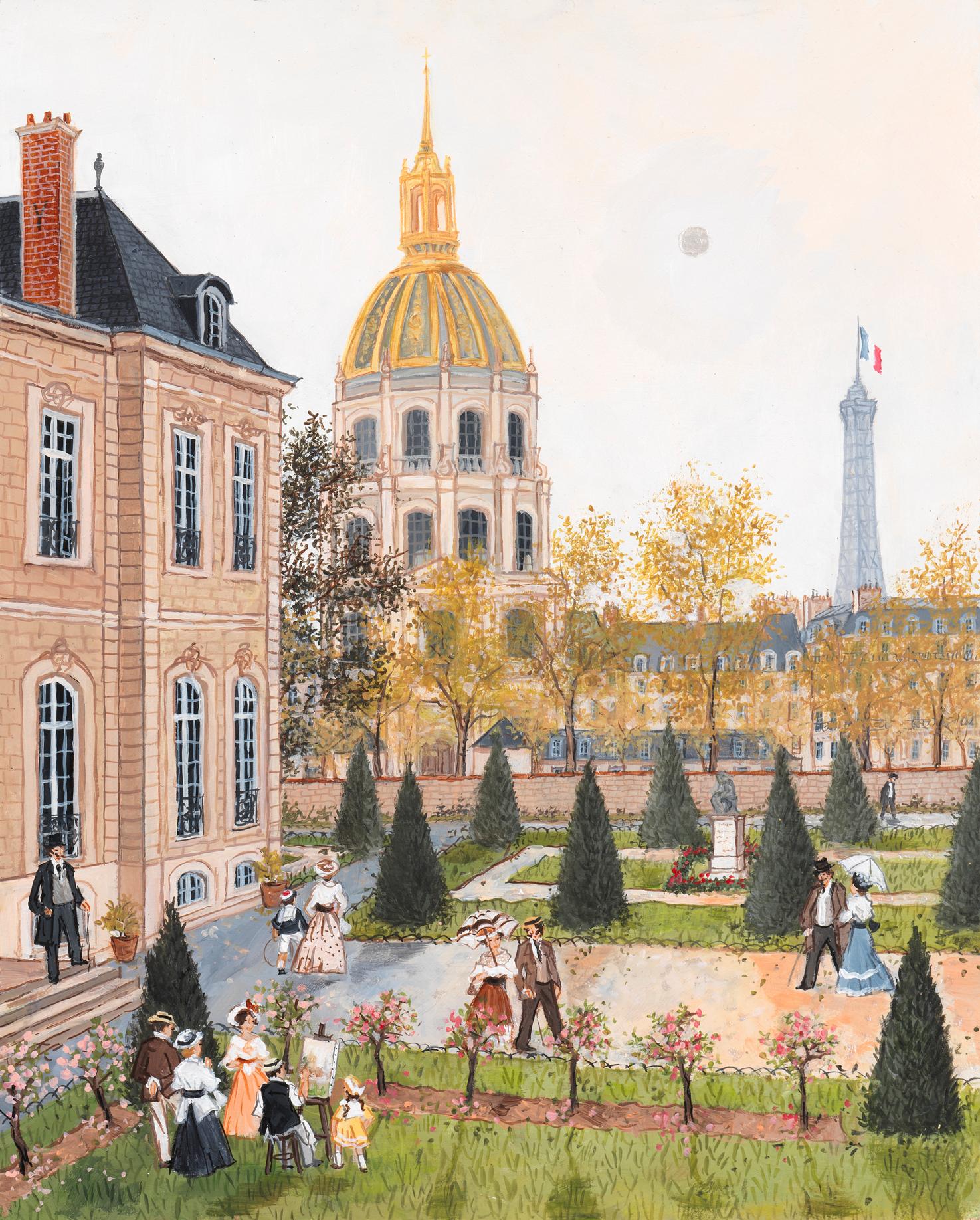 L'hôtel Biron - Painting by Fabienne Delacroix