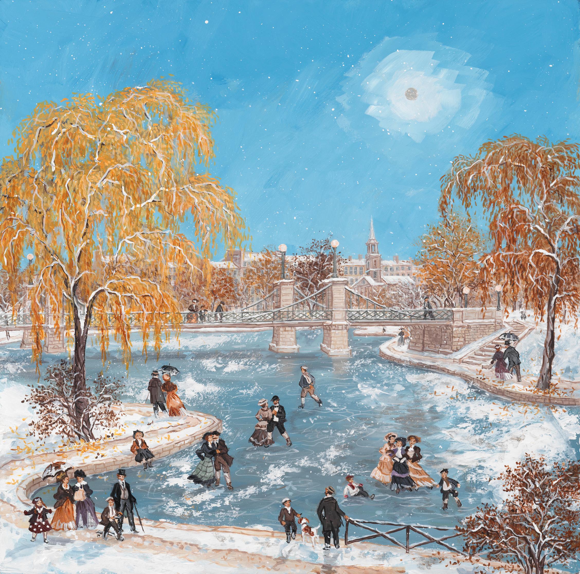 Neige precoce dans le parc de Boston