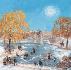 Neige precoce dans le parc de Boston