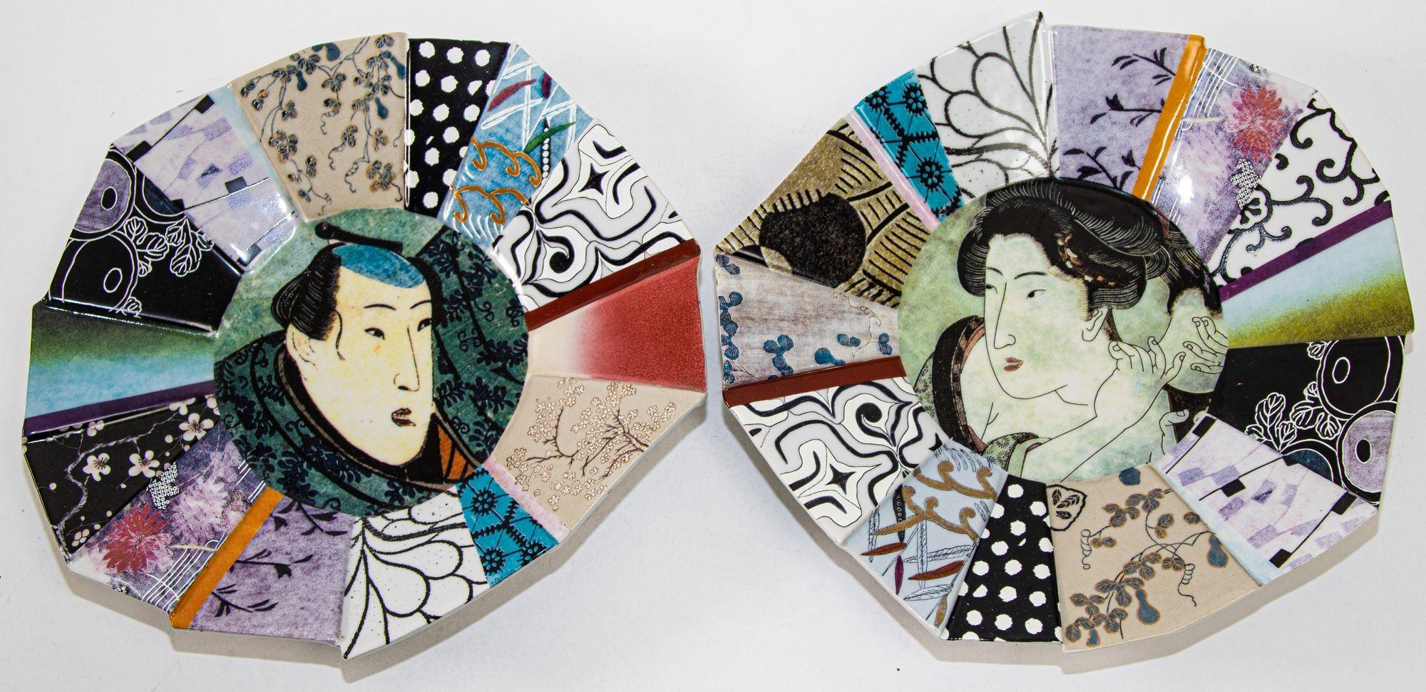 Assiettes murales en porcelaine asiatique japonaise Imari Fabienne Jouvin, années 1990 en vente 3