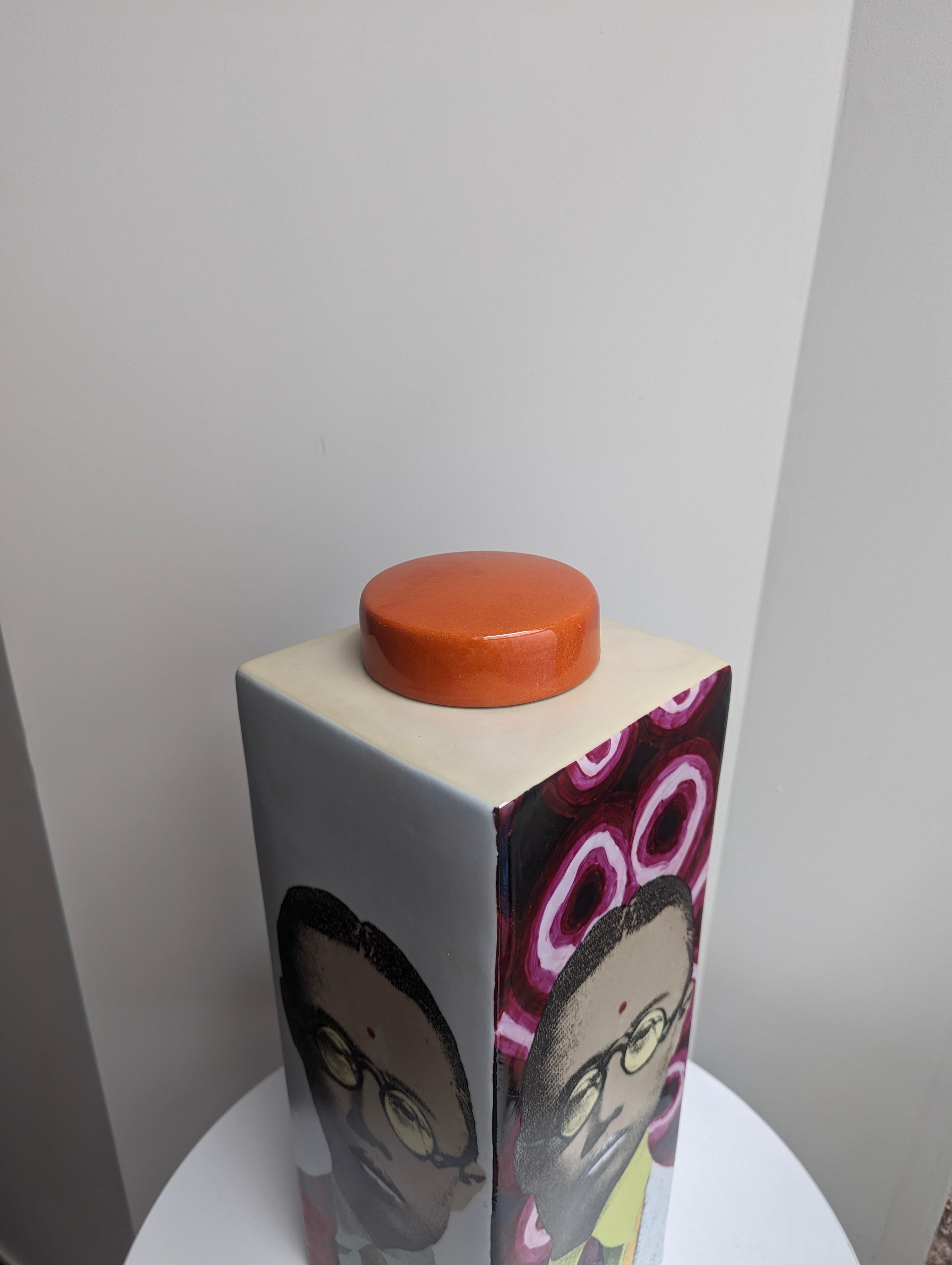 Fabienne Jouvin Large Ceramic Lidded Vessel Pu Yi For Sale 3