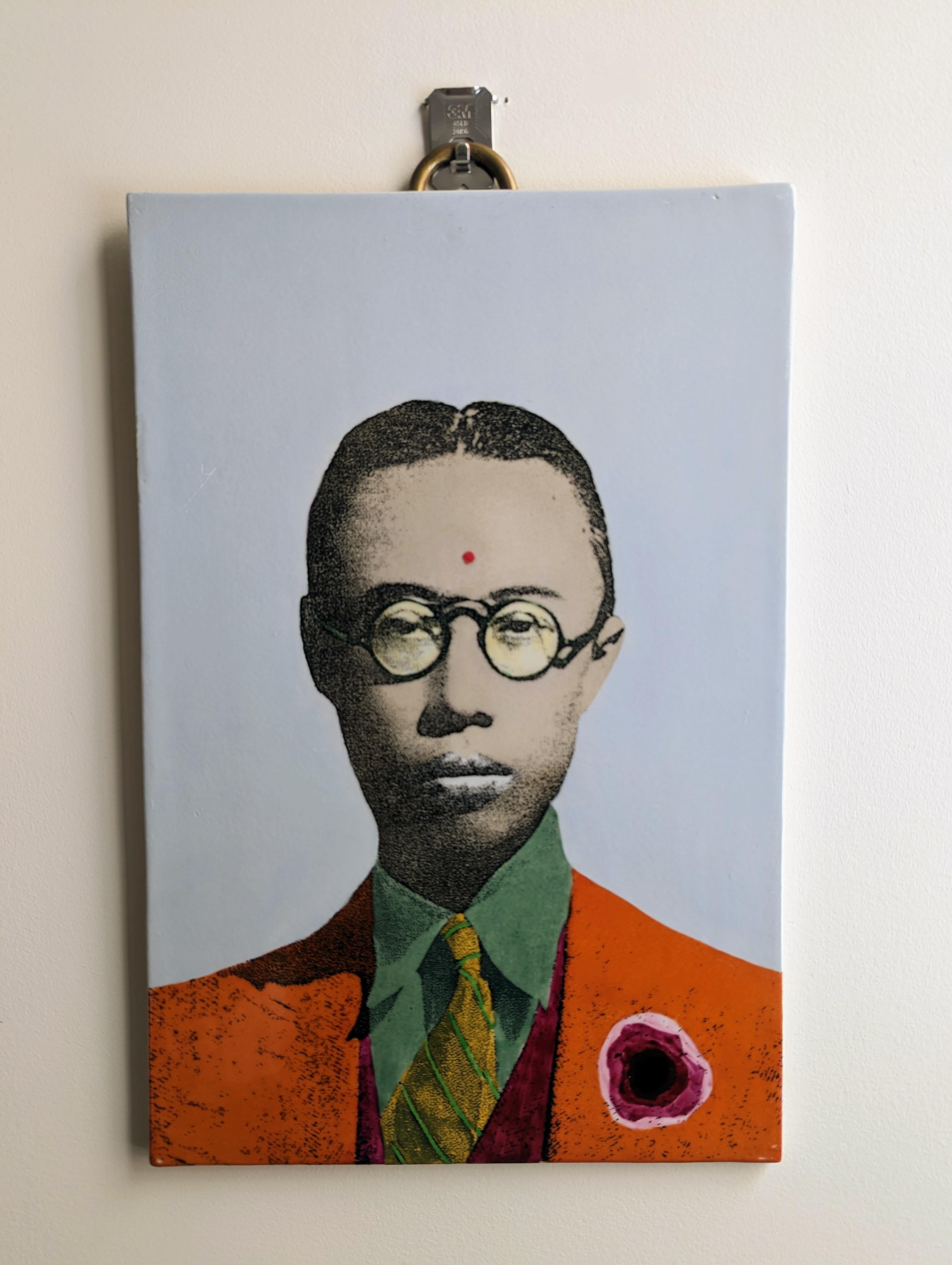 Fabienne Jouvin Pop Art Pu Yi Wall Tile Art (pair) For Sale 3