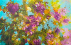 Joyous floral, Painting, Acrylic on Canvas