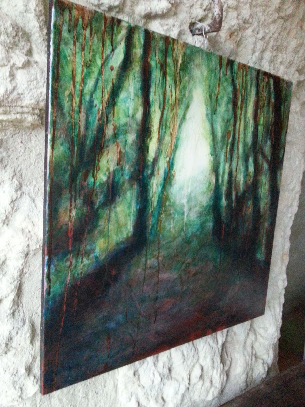 The emerald forest, Painting, Oil on Canvas 1