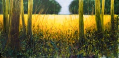 "The golden field" - EXTRA LARGE SIZE, Painting, Acrylic on Canvas