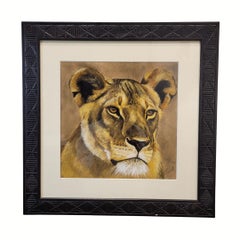 Watercolor and pastel “Lionne”, Fabienne Vincent, 2010 - France