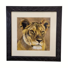 Watercolor and pastel “Lionne”, Fabienne Vincent, 2010 - France