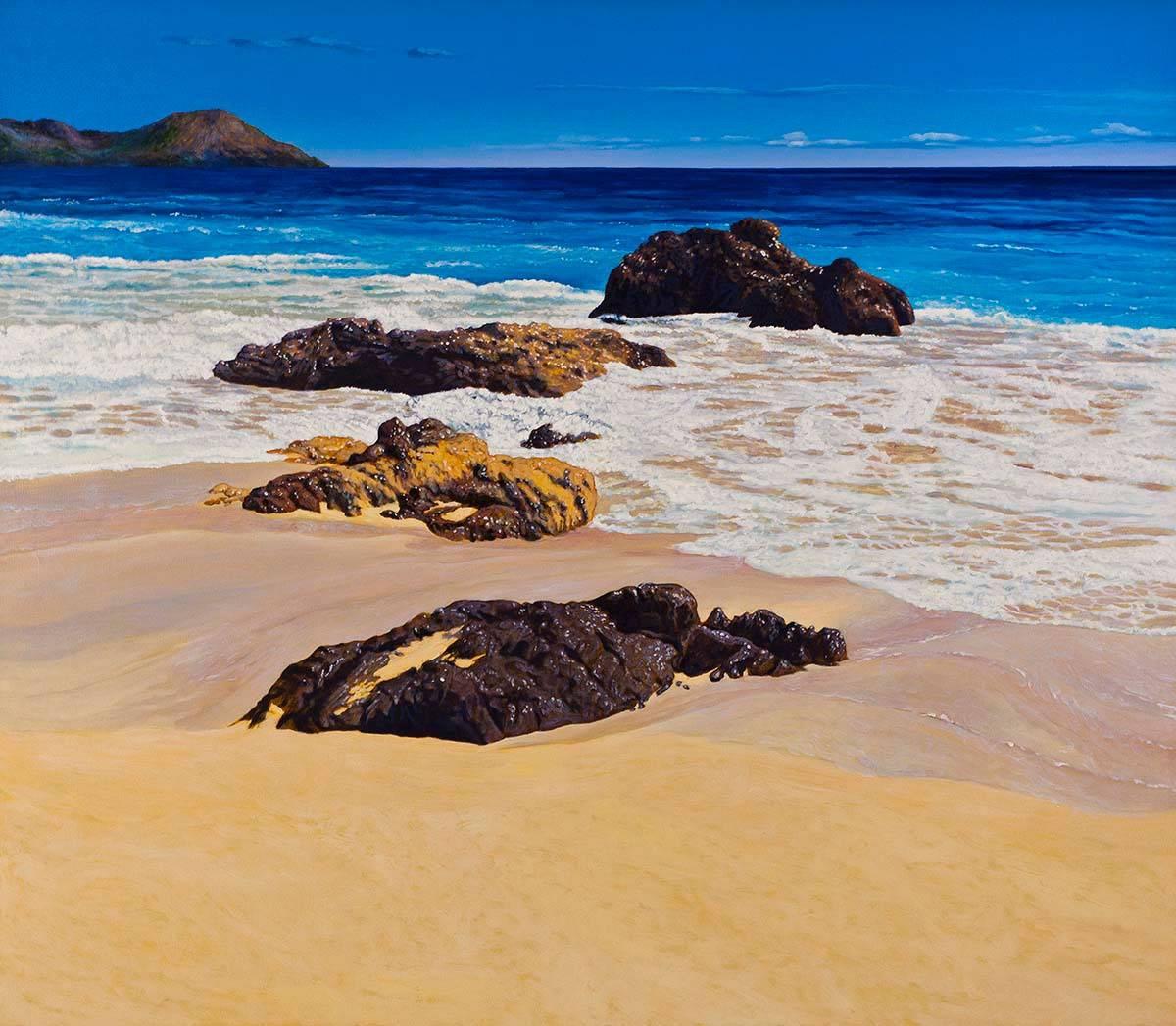 ocean beach painting