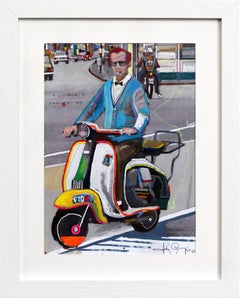 AI Ain't Shit On Me  - Original Colorful Quirky Figurative Mixed Media Artwork
