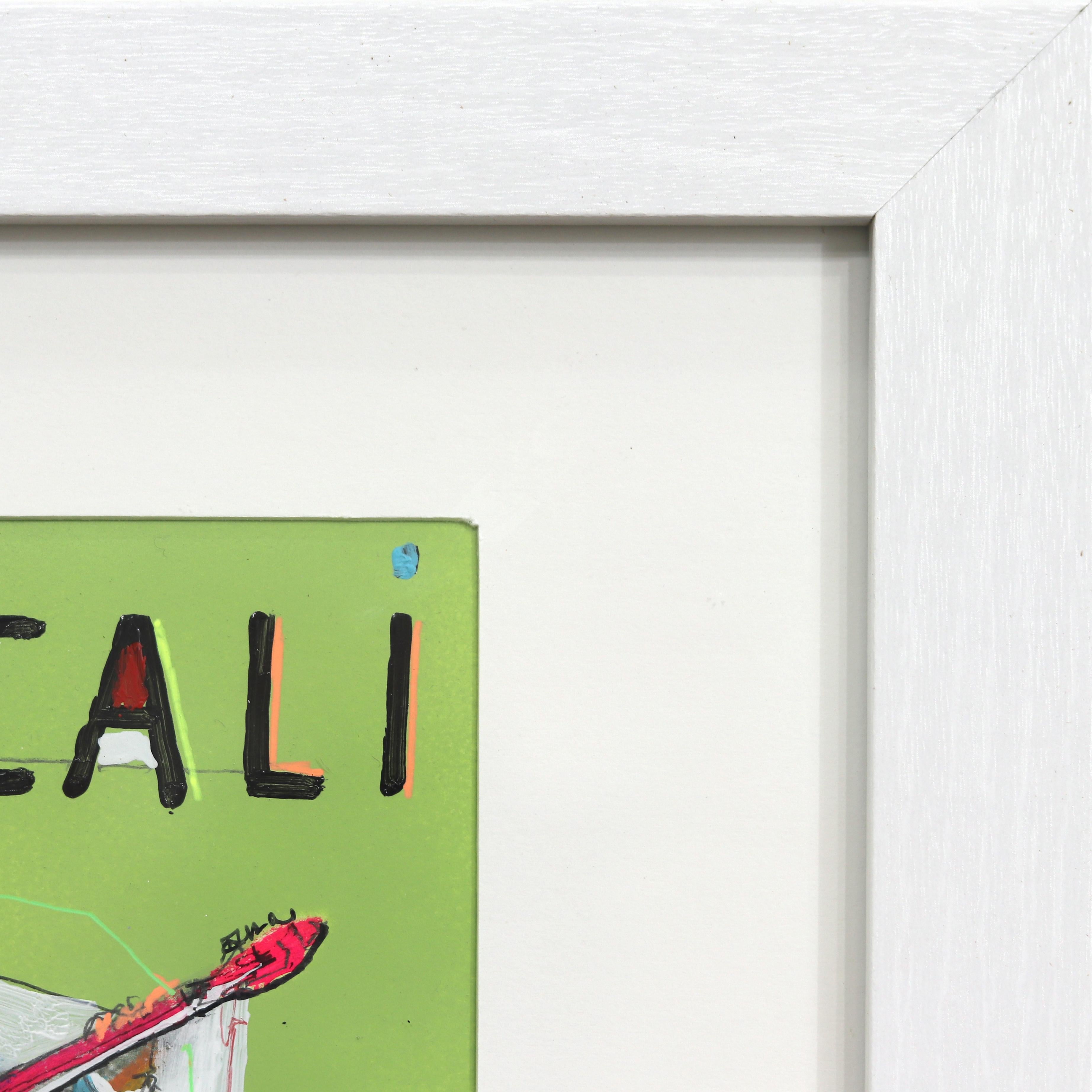Calipso #2 - Colorful Original Figurative Painting on Paper For Sale 4
