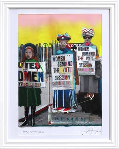 Demande d'œuvres d'art en techniques mixtes d'inspiration protestative colorée