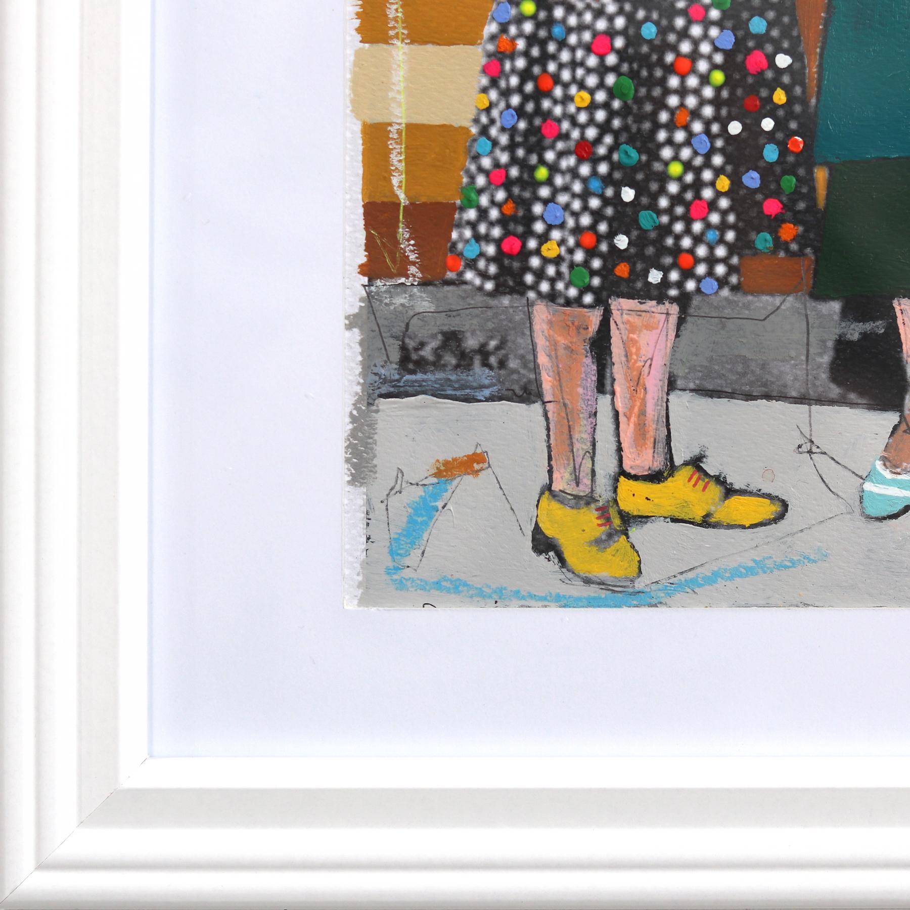 Empowering #19 – Originales farbenfrohes, skurriles, figuratives urbanes Kunstwerk in Mischtechnik in Mischtechnik im Angebot 4