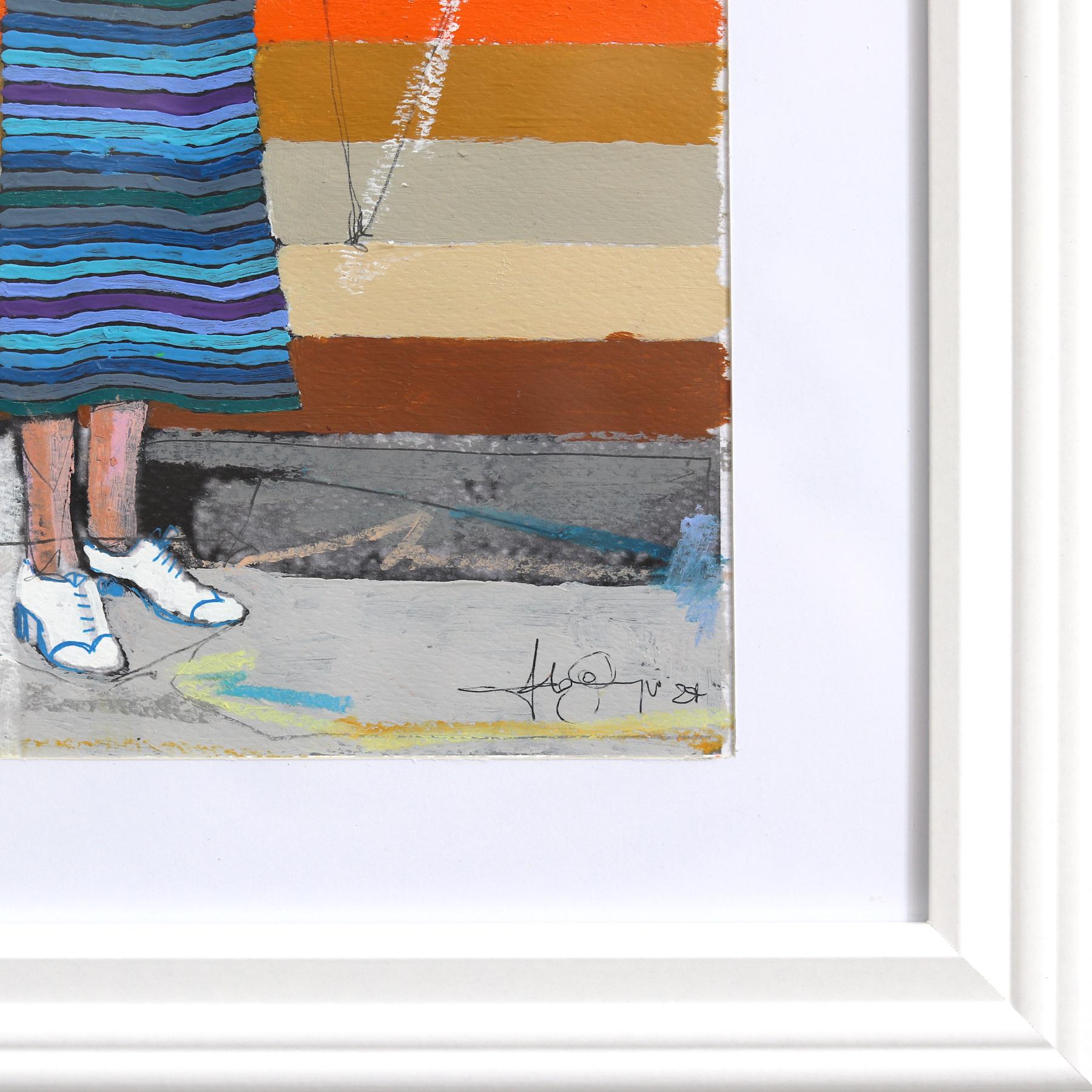 Empowering #19 – Originales farbenfrohes, skurriles, figuratives urbanes Kunstwerk in Mischtechnik in Mischtechnik im Angebot 5