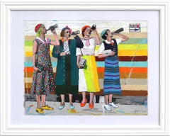 Empowering #19 - Original Colorful Quirky Figurative Mixed Media Urban Artwork