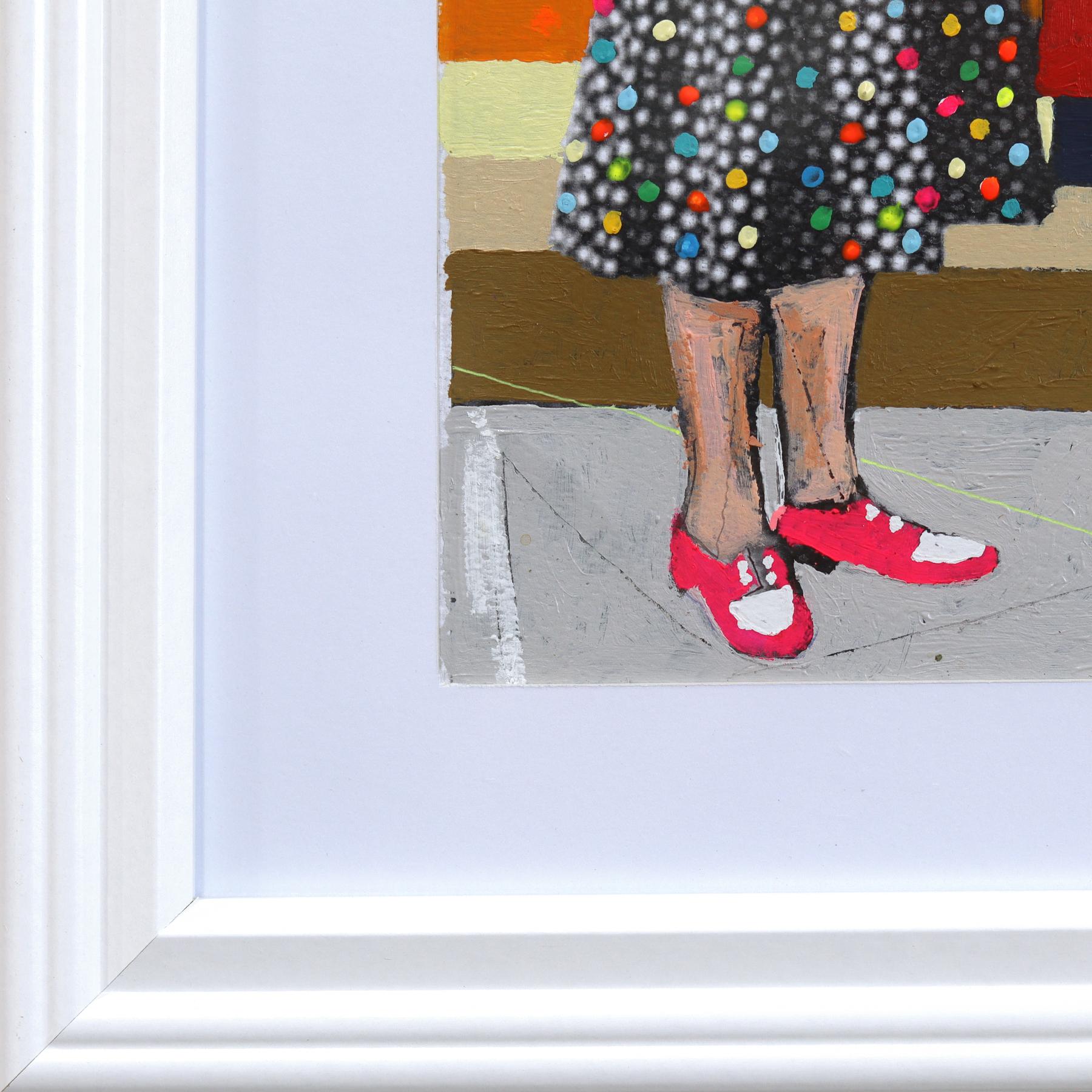 Empowering #20 - Original bunte schrulligen Frauen figurative gemischte Medien Kunstwerk im Angebot 4