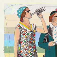 Empowering #22 - Abstract Quirky Colorful Figurative Mixed Media Art on Paper