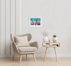 Fairfax Avenue - Original Colorful Sunset Urban Figurative Still Life Artwork