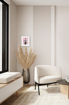 Flo - Colorato dipinto figurativo originale su carta