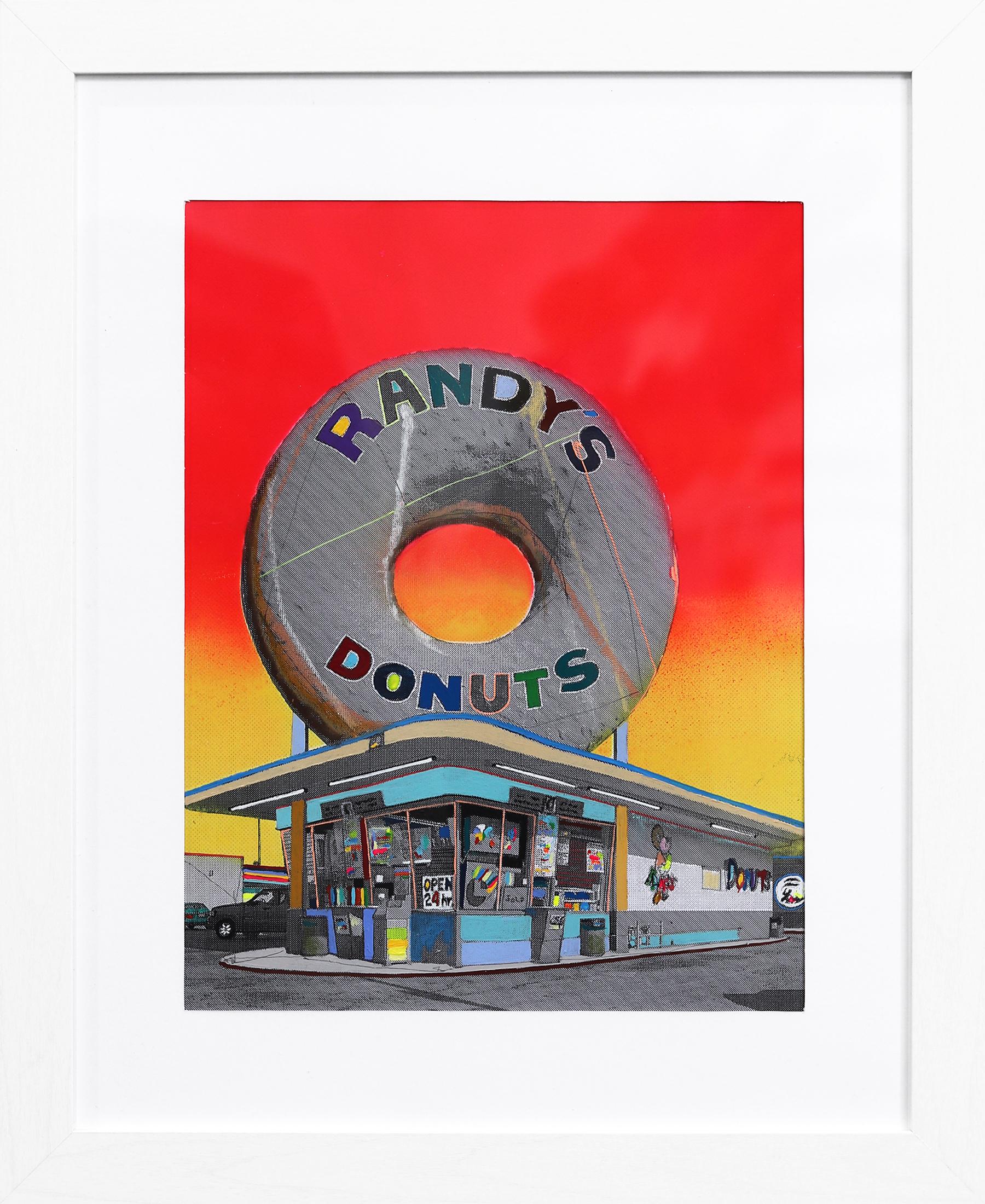 Giant Donut in Inglewood #33 - Colorful Authentic Environment Original Painting