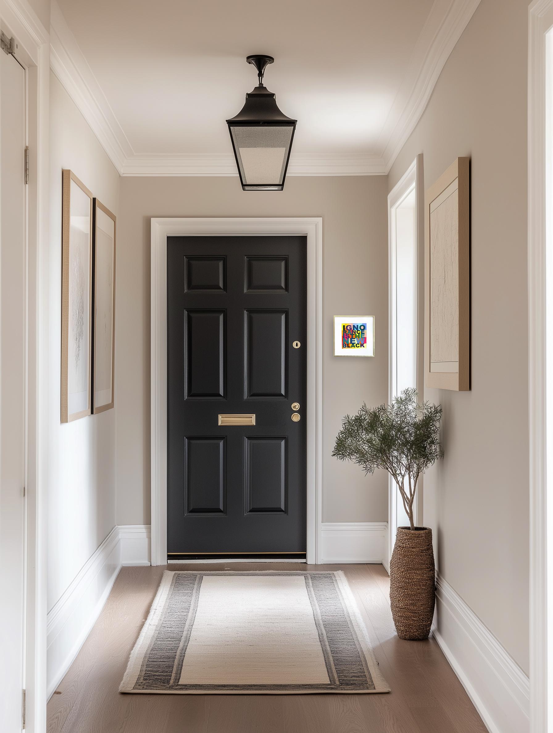 Ignoranz ist das neue Schwarz - Original bunte abstrakte Wort gemischte Medien Kunstwerk im Angebot 1