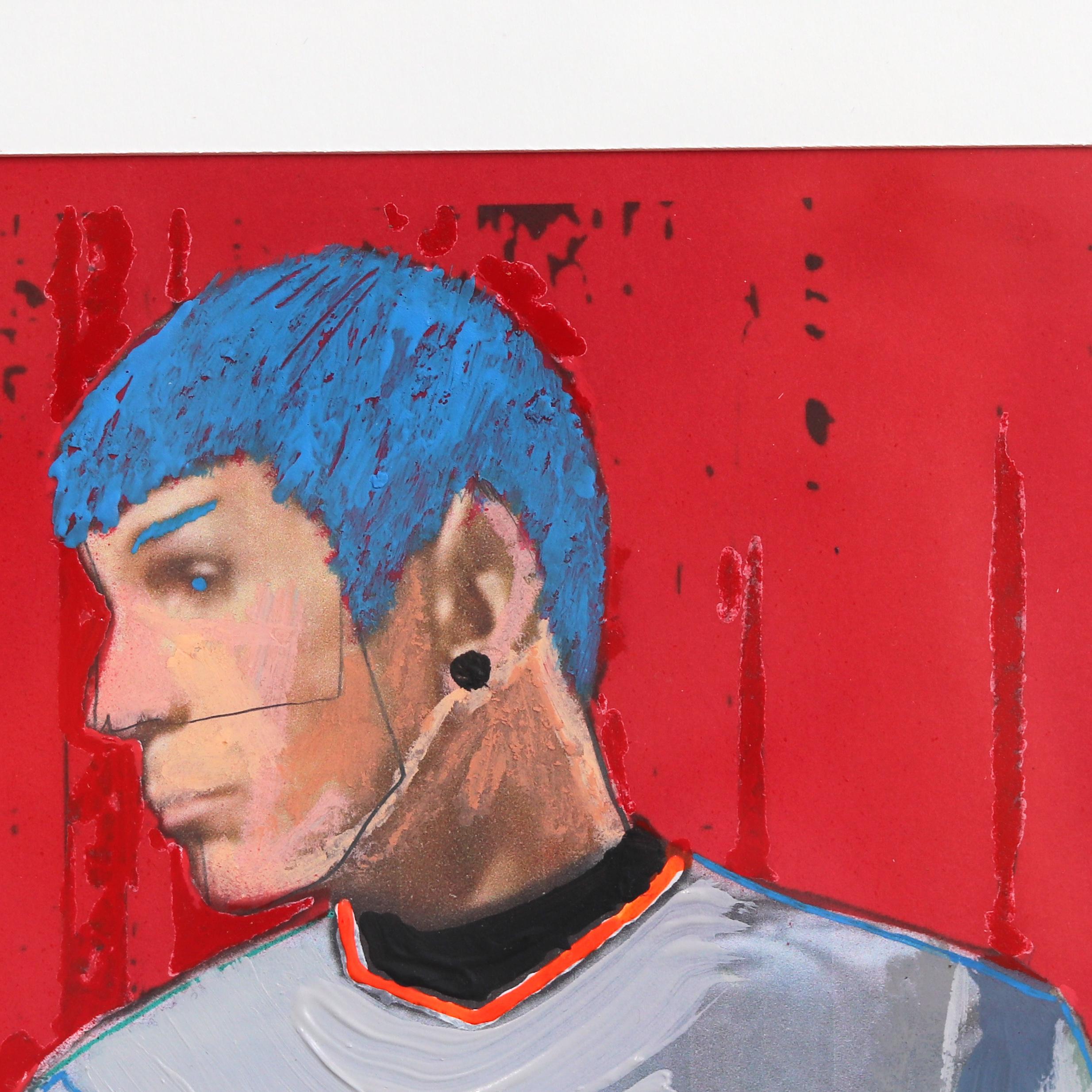 Lick It - Original y Vibrante Figurativa de Ciencia Ficción de Star Trek en venta 4
