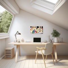 Stile di vita - Originale opera d'arte figurativa colorata e stravagante in tecnica mista su Wood