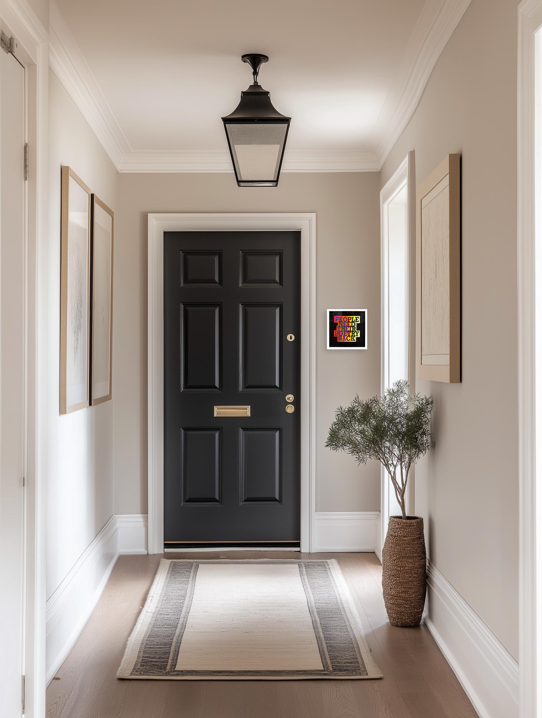 Die Menschen brauchen ihre Poesie zurück - Original bunte Neonwörter Gemischtes Medienkunstwerk (Pop-Art), Mixed Media Art, von Fabio Coruzzi