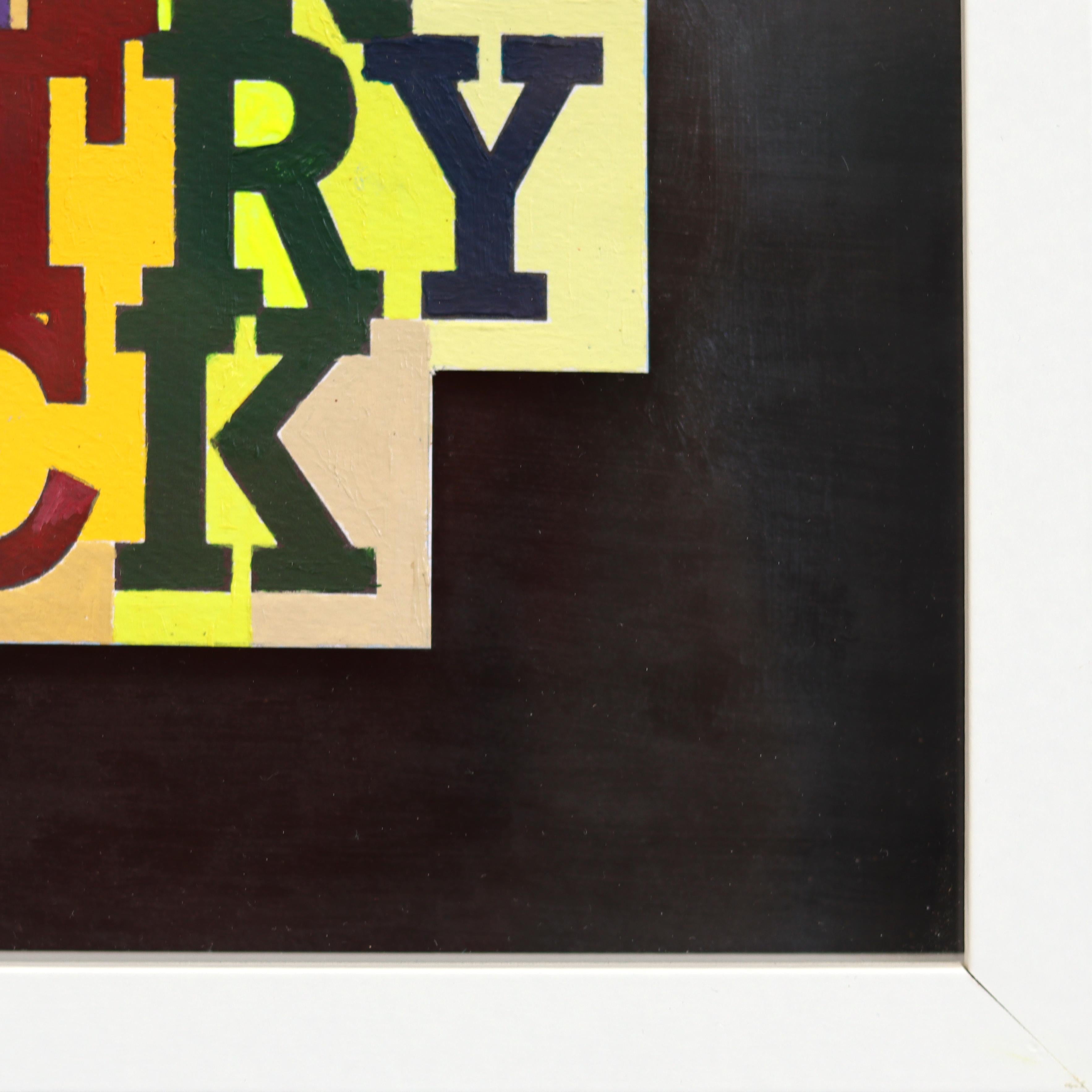 Die Menschen brauchen ihre Poesie zurück - Original bunte Neonwörter Gemischtes Medienkunstwerk im Angebot 5