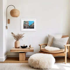 Porta Genova, Milan - Original Colorful Architecture Landscape Mixed Media Art