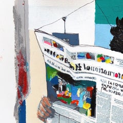 Quality Time #7 – Originelle, abstrakte, figurative, farbenprächtige Mixed-Media-Kunst