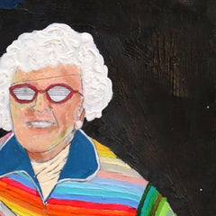 Sans titre (Retraité) - Œuvre d'art figurative abstraite et colorée, réalisée en techniques mixtes sur papier